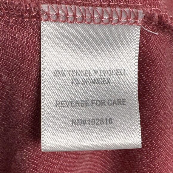 Garnet Hill Tunic Top Womens Small Red Tencel V Neck Stretch Handkerchief Hem - Picture 13 of 15